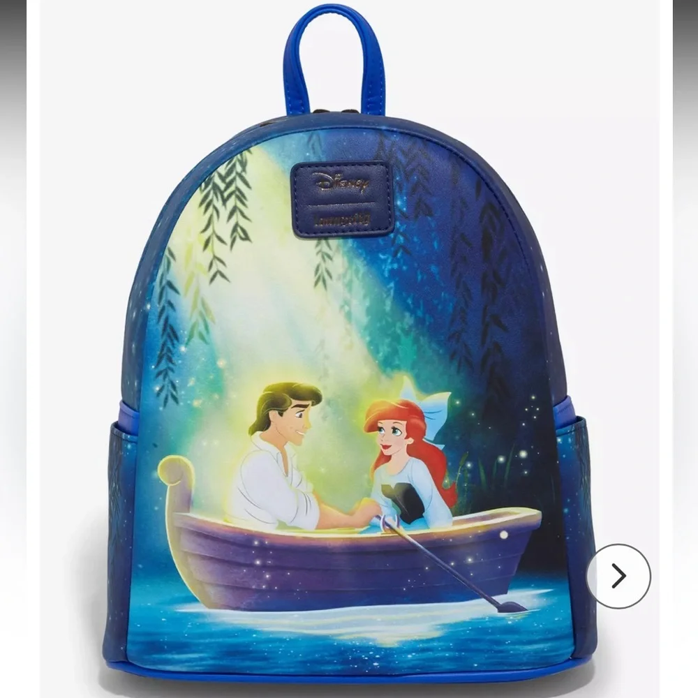 Loungefly Disney NWT The Little Mermaid Couple Boat Ride Mini Backpack - Picture 1 of 5
